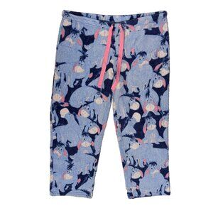 Disney Winnie The Pooh Eeyore Baby Blue Fleece Pajama Pants XL Sleepwear